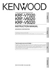Bedienungsanleitung-Operating Instructions für Kenwood KRF-V5020, KRF-V6020, KRF