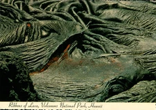 Postcard Ribbons of Lava Volcanoes National Park Hawaii HI 