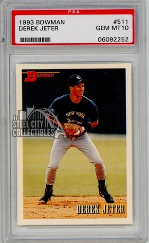 Derek Jeter 1993 Bowman Baseball Rookie Card #511 PSA 10 Gem Mint