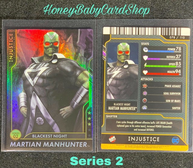 Injustice Arcade GEM MINT S2 Card 78 Blackest Night MManhunter ? Ultra Rare Holo eBay