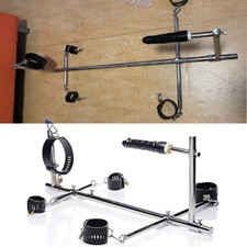 Body Torture Rack Fixation Stainless Steel Bondage Hand Ankle Collar Cuffs Lock