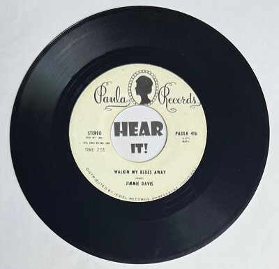 Country Rocker 45 JIMMIE DAVIS Walkin My Blues Away / Dating A Memory PAULA hear