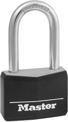 Master Lock Black Covered Aluminum Lock, Gym Locker with 1 Pack, 