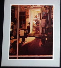 Norman Rockwell SHUFFLETON'S BARBER SHOP  12 x 10 SEPCO SAI 1983 Art Print