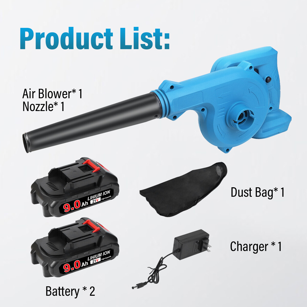 Cordless Leaf Blower Vacuum Handheld Electric Leaf Blower snowplow US