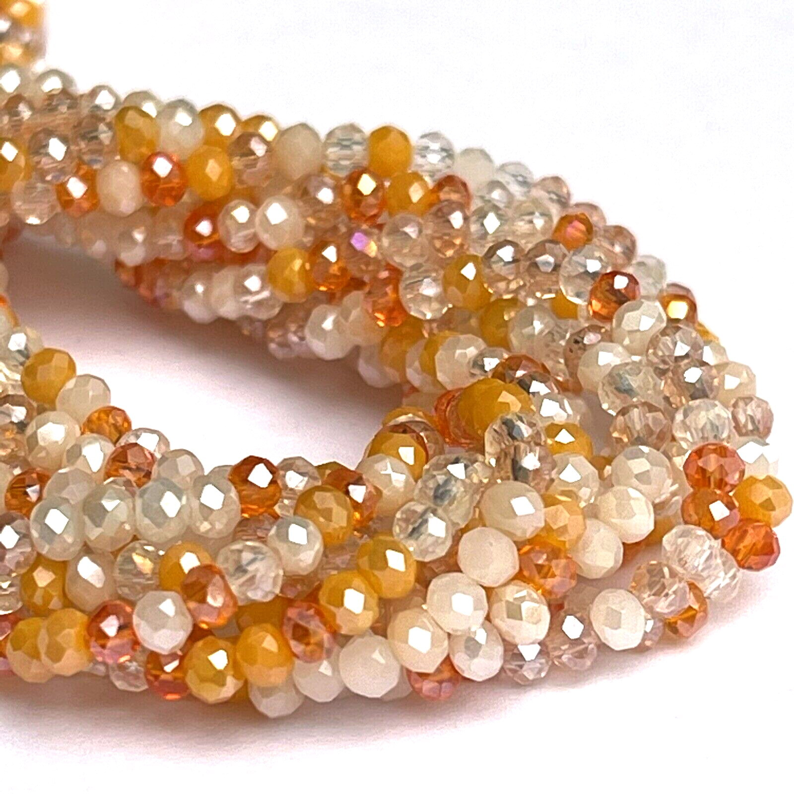 Kristall-Perlenkette Auf Rolle – 10 Meter, Strass-Perlen In Gold Oder Silber, 2,5–4 Mm