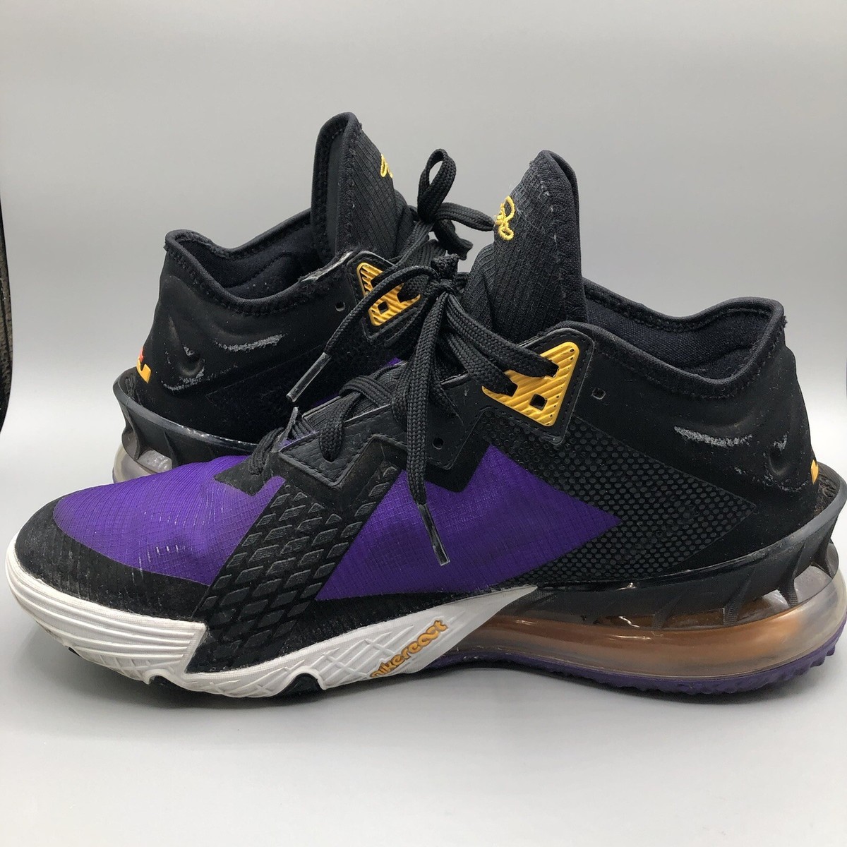 Nike Lebron 18 XVIII Low Lakers Shoes CV7562-003 Basketball Mens 9