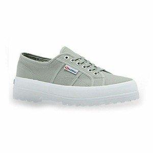 SUPERGA 2555 Cotu Da Donna Plateau Moda Scarpe Da Ginnastica-Grigio chiaro | eBay
