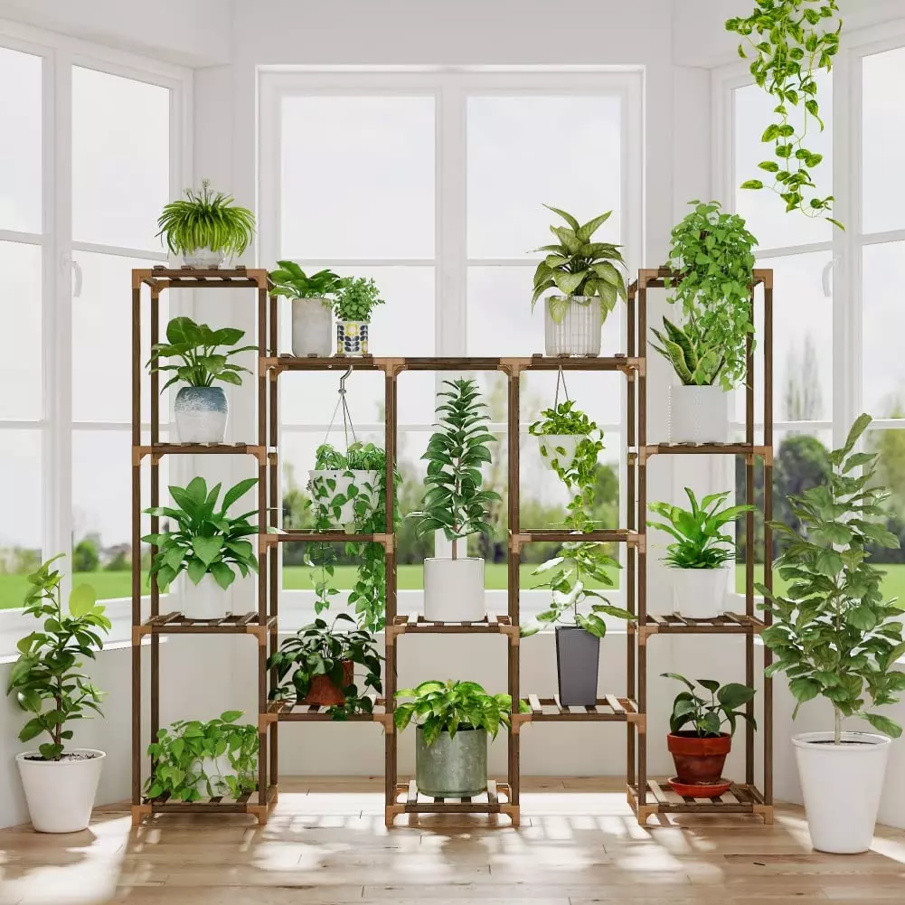 Large Plant Stand Indoor Tall Plant Shelf Outdoor Hanging Plant