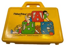 Vintage 1979 Fisher Price 638 ABC Play School Lunchbox With Thermos/ Pencil Box