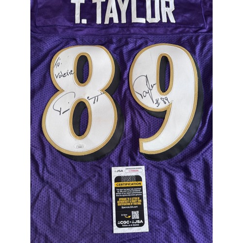 Autographed 100% Authentic Reebok NFL Jersey Travis Taylor Ravens JSA COA - Picture 2 of 17