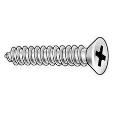 Sheet Metal Screw, #8 X 3 In, Plain 18-8 Stainless Steel Flat Head Phillips