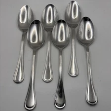 6Pc Cuisinart MANSFIELD STRATFORD Stainless Flatware Soup Spoons 8” Korea