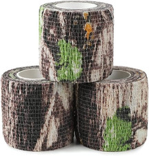 12 Roll Camouflage Tape Self Adherent Cohesive Bandage Wrap Rifle Shotgun Camo W
