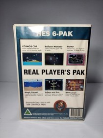 Nintendo NES Game: Real Player's Pack HES LIKE Caltron 6 in 1 COMPLETE - Tested 