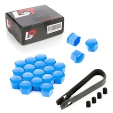 20x Abdeckkappen Radschraubenkappen Radschrauben Set blau 17 mm für FIAT