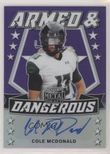 2020 Leaf Metal Draft Purple Rainbow 1/25 Cole McDonald #AD-CM1 Auto 4z8