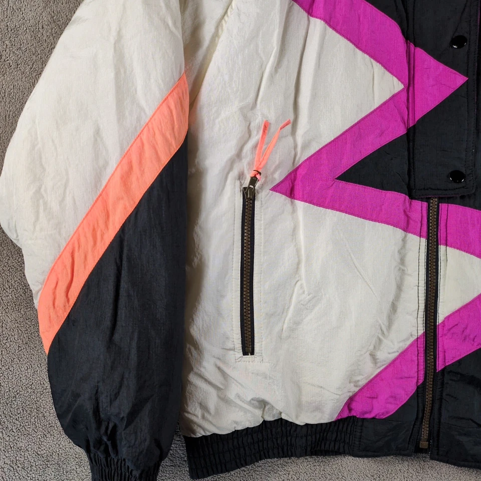 S.K.I. Y2K Vintage Womens Ski Jacket XL 80s/90s Colorblock Full Zip Retro Winter - Image 3 of 4