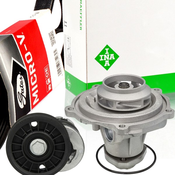 Gates 5PK1590 Keilrippenriemen-Satz + Wapu FüR Audi A4 A6 Vw Passat-image