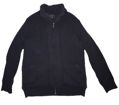 Attention Mens Size Medium Full Zip Sherpa Lined Knit Heavy Full Zip Jacket