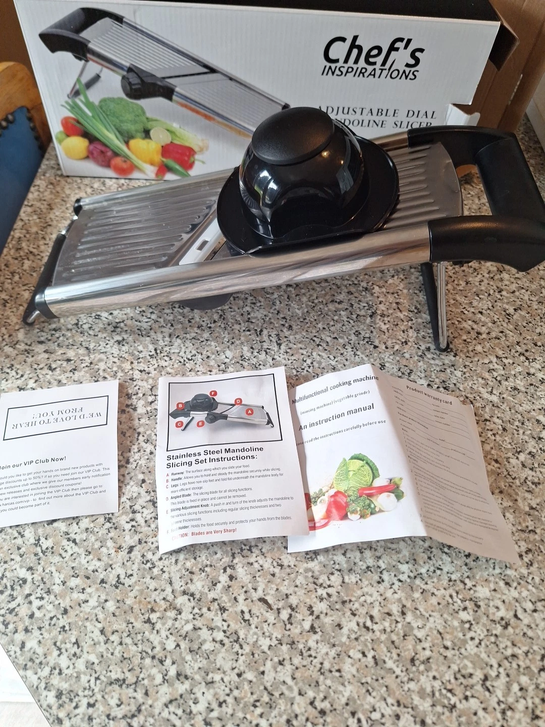 Chef's Inspirations Adjustable Mandoline Slicer - Stainless Steel
Opens in a new window or tab