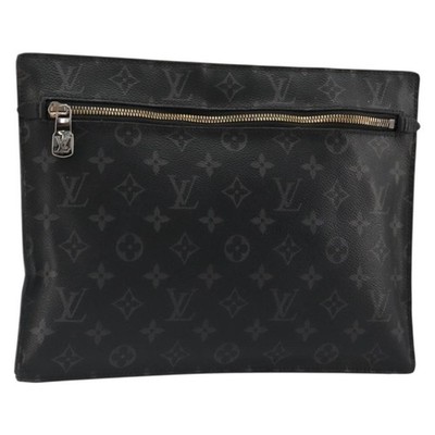 LOUIS VUITTON Monogram Eclipse Grand Sac Pouch M44733 LV Auth ar13960