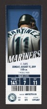 Edgar Martinez THROWS OUT 1st PITCH 8/11/2019 Mariners Rays MINT Ticket HOF
