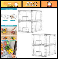 4 Pack Stackable Clear Acrylic Storage Drawers with Handles - Organizers for Kit