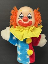 Vintage Dakin 1985 Happy Sad Circus Clown Hand Puppet 2-Sided Teaching Emotions