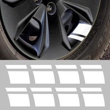 8 PCS Wheel Rim Decal Stripe Car Decal Reflective Car Decal,Size 2.36 x White