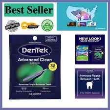 Dentek Slim Brush Advanced Clean Interdental Brushes, 32 Count for Optimal Or...