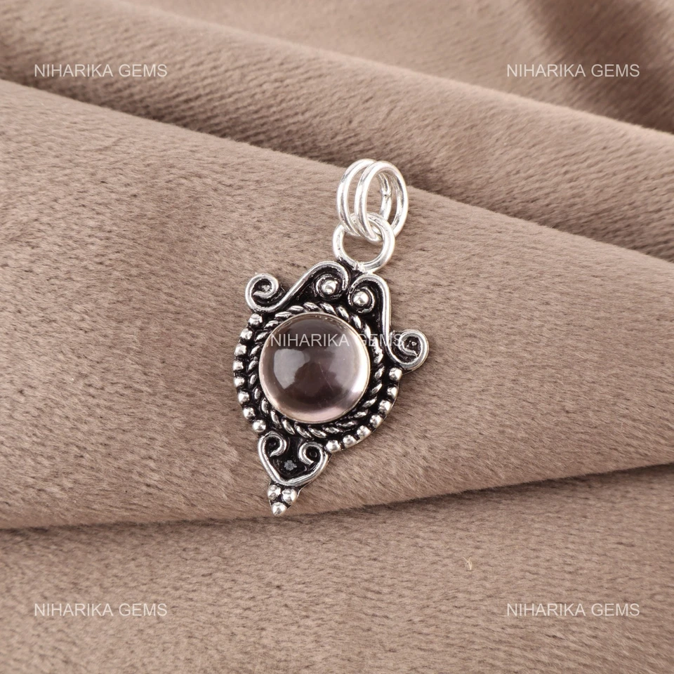 925 Argento Sterling Ametrino Pietra Matrimonio Alla Moda Fatto a Mano Moglie - Immagine 4 di 4