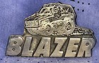1980s Chevrolet Blazer Belt Buckle, Metal With Brass Finish, By The Bullshirt Co
