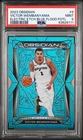 2023 Panini Obsidian Basketball Electric Etch Blue Flood FOTL Victor Wembanyama #9 PSA 8