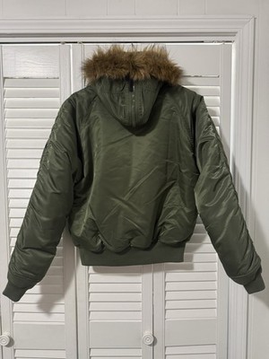 Alpha Industries Men's N-2B Short Waist Parka Size M Olive Green