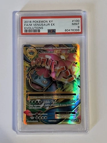 Pokémon M Venusaur EX Evolutions Full Art Holo PSA 9 100/108 2016