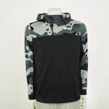 Nike Pullover Hoodie Mens Medium Black Camo Dri-Fit Hooded Sweatshirt Training