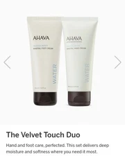 AHAVA Essential Hydration DUO KIT HAND FOOT Cream Velvet Touch Lotion Set 3.4oz