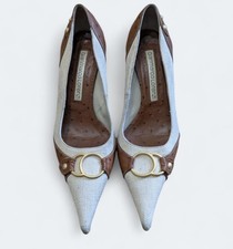 GIANMARCO LORENZI Ostrich Heels Pumps Pointed Toe Heels