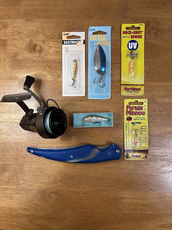 New, used, vintage lot.  Acme, Northland, Rapala, Daiwa 401 Reel. Fillet 