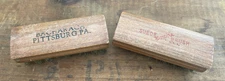 Vtg Suede Brush Lot of 2 - Bacharach Pittsburg, PA & Empire Wood Handle w/ Wire