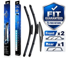 For Renault Megane Hatchback 2017-2022 Front Rear Wiper Blades x3 24"18"9"