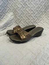 Ponte Vecchio Heels Sandals Size 10 Brown Leather Fancy Open Toe