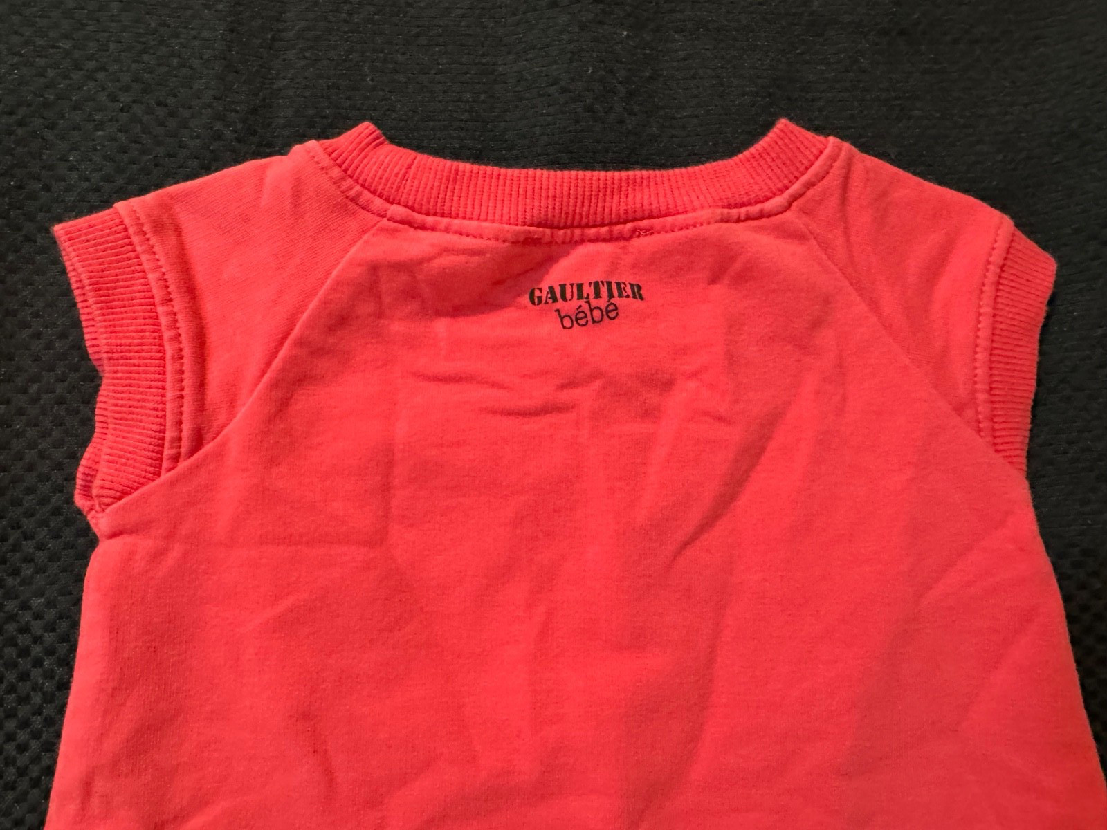 Gaultier Bebe Baby Girls Shirt/Dress 6M Kids Cotton Red Sleeveless Designer image 6