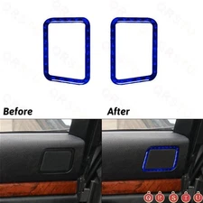 Blue Rear Door Audio Speaker Cover Carbon Fiber Sticker For BMW M5 E39 1998-2003