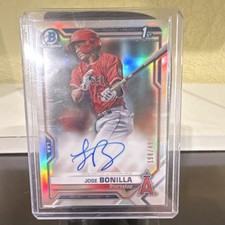 Topps 2021 Bowman Chrome Prospect Autos Jose Bonilla Angels #CPA-JBO /499