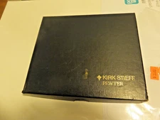 5 Kirk Stieff Pewter Liquor Decanter Tags Vodka Sherry Gin Scotch Bourbon - Box