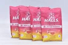 Lot of 4 Halls Cough & Throat Energy Support Strawberry Lemonade EXP: 01/26