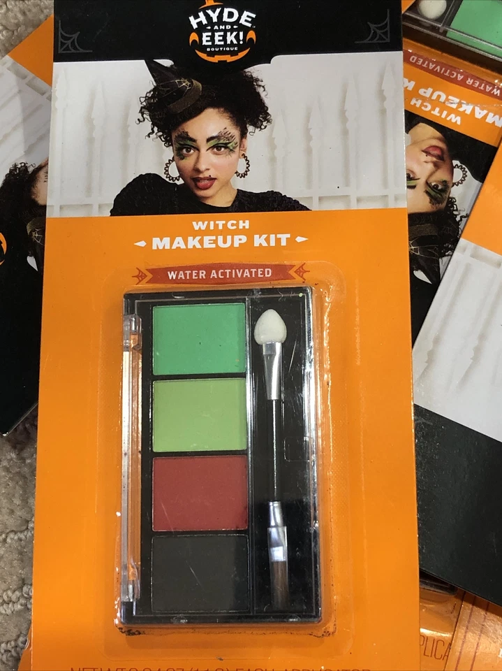 Hyde And Eek Witch Make Up Kit Halloween Water Activated Green Red Black - Imagem 2 de 3