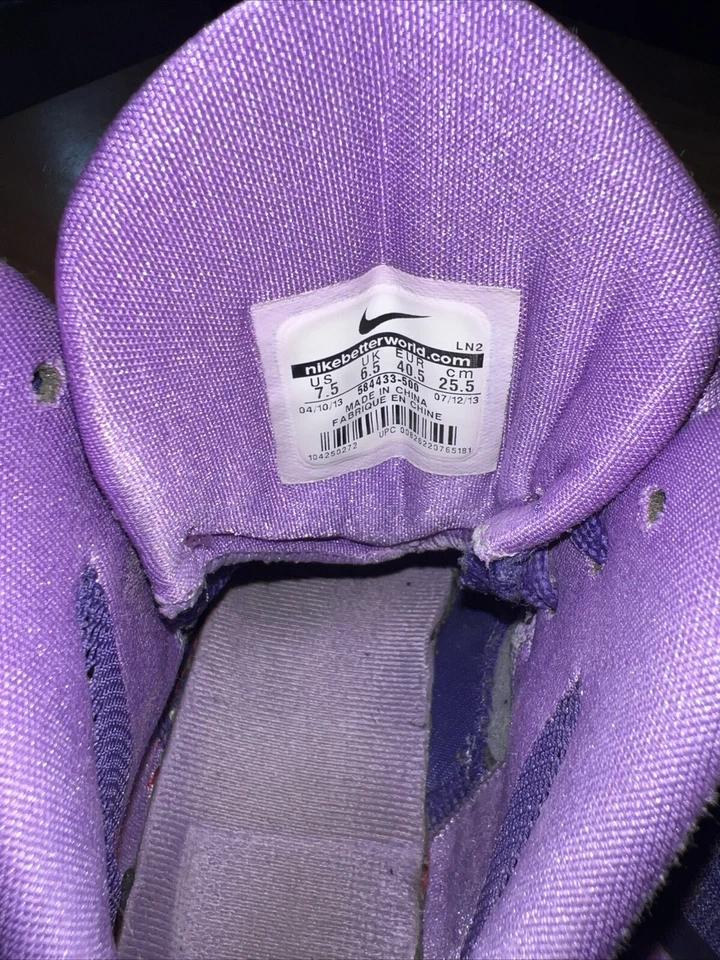 NIKE Hyper Dunk 8 Purple Basketball 7.5 Women’s EUC Shoes - Image 3 of 4